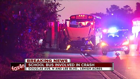 Update: All lanes open on Lee Boulevard after school bus crash Wednesday morning