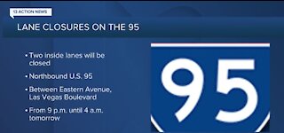 Traffic alert for US 95 in Las Vegas