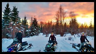 Snowmobiling (or) Snow Machining 😀 in Alaska ￼