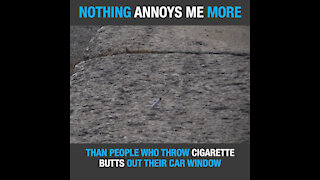 Cigarette butts car window [GMG Originals]