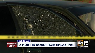 Two hurt in Glendale road rage shooting