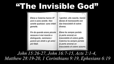 “The Invisible God”