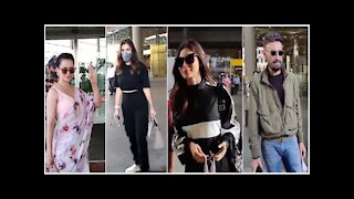 Mouni Roy, Kangana Ranaut, Sophie Choudry & Rahul Dev snapped at the Airport