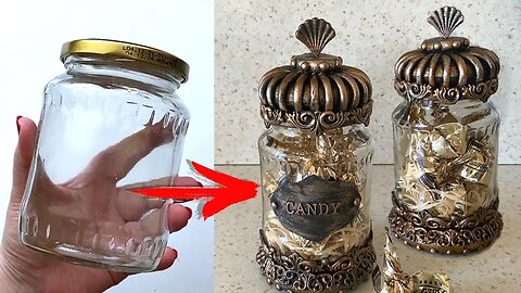 DIY Great idea for recycling a glass jar | Kitchen decor