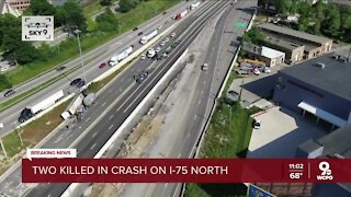 Fiery crash involving semis kills two people, shuts down I-75