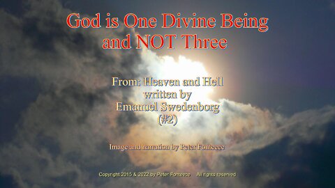 God is One Divine Being and Not Three