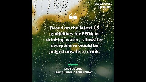WARNING!!! RAINWATER AROUND THE WORLD IS NOW UNSAFE TO DRINK