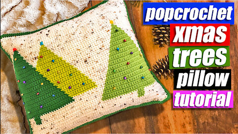 Crochet a Christmas Tree Pillow