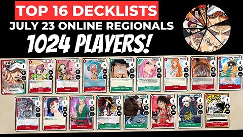 One Piece Card Game: Top 16 Deck Lists | 1024 Players Raid'n'Trade's July 29 Online Regionals!