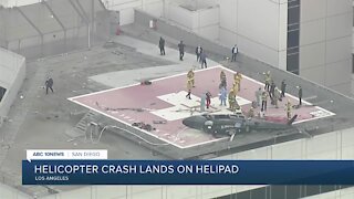 Helicopter delivering heart for transplant crashes on Los Angeles helipad