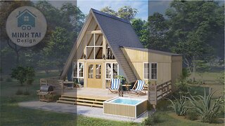 A-frame Cabin House Tour - Tiny Small House Design Ideas - Minh Tai Design 27 Shorts