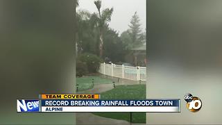 Record rainfall floods Alpine