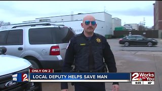 Local deputy helps save man