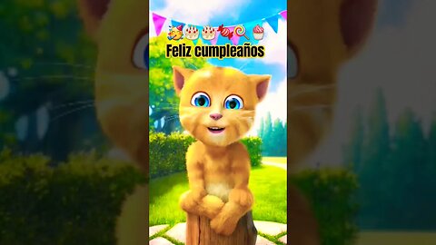 Ginger 2 - Feliz cumpleaños🧁🍭🍬🎂🥳🍟 #talkingtom #comofazer #viral #gatotom #talkingangela #dibujos