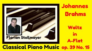 Johannes Brahms Waltz in A-flat op. 39 No.15 (Classical Piano Music)