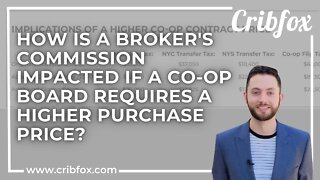 How Is a Broker's Commission Impacted if a Co-op Board Requires a Higher Purchase Price?