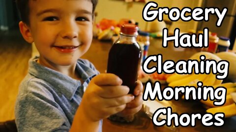 Grocery Haul//BLACK HELICOPTER😲😲//Cleaning//Morning Chores!!