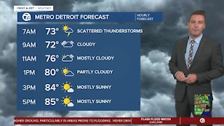 Metro Detroit Weather: Temps in the 80s after chance for rain
