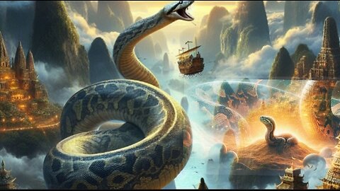 "Amara's Serpent Symphony: The Anaconda's Enchanting Journey"