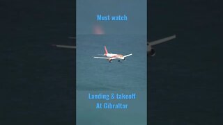 easyJet Landing & Takeoff 🛫 at Gibraltar #shorts