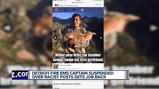 Detroit fire EMS captain suspended over racists posts gets job back