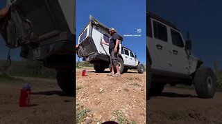 Packing down camp in my custom Jeep Truck Camper
