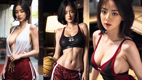 ai lookbook - sexy girl playing basketball | Stable diffusion ai art | AI 룩북 - 농구 여자 룩북