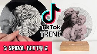 SPIRAL BETTY CRICUT TUTORIAL ON ACRYLIC | VIRAL TIK TOK TREND