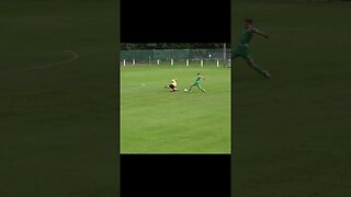 Goalkeeper Races Off His Line To Make a Great Tackle & Prevent Goal | Grassroot Football #shorts