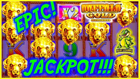 YES! EPIC JACKPOT MAX SPIN! Buffalo Gold Collection Slot Quest for 15 GOLD Buffalo Heads!