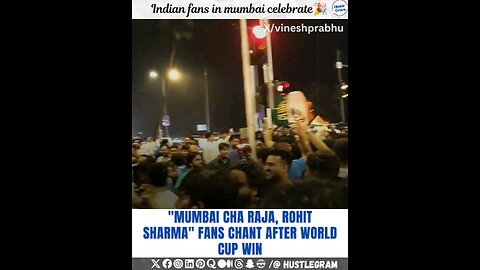 "Mumbai cha raja , Rohit Sharma". Fans rejoice and celebrate in Mumbai after India won #T20WC2024