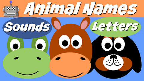 Animal Names 1 - Horse, Bear, Frog, Lion, Cow, Dog