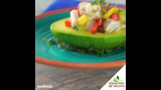 Avocados Stuffed with Ceviche and Habanero Chili