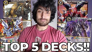 TOP 5 DECKS IN DAWN OF HISTORY (BSS01 )| Battle Spirits Saga Card Game Dawn of History Deck Lists