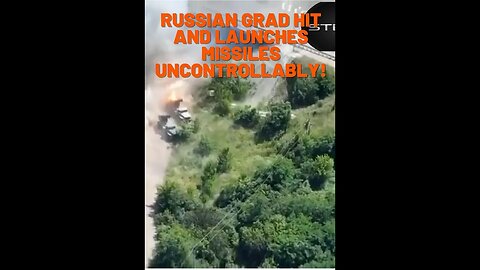 Russian Grad gets hit and launches uncontrollably