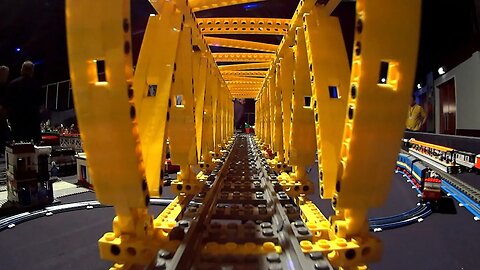 Lego Coal Train on Technic bridge