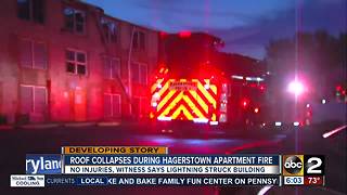 Possible lightning strike sparks apartment fire, dozens displaced
