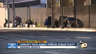 Community fights against homeless storage facility
