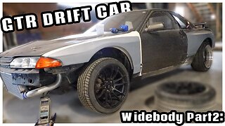 Widebody GTR Drift Car Part 2 | Test Fitting Wheels for SCIENCE!