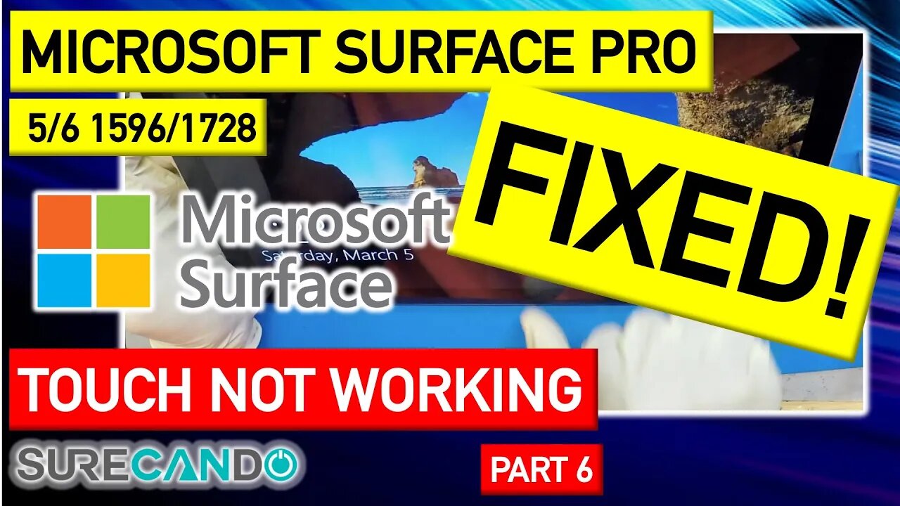 Microsoft surface pro 5 4 6 touch keyboard not working after bios flash