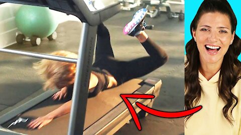 Funny Falls at the Gym part. 1