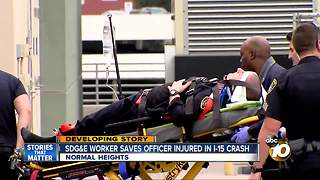 SDG&E employee helps rescue officer injured in I-15 crash