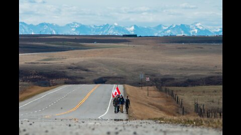 Canadian Veteran Marching Across Canada - Moose Jaw Stop