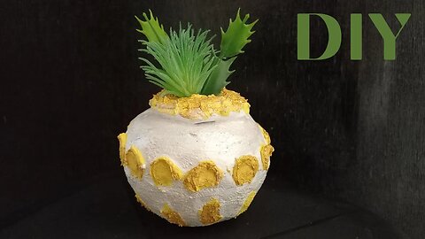 How To Make Cement Flower Pots at home | DIY planter/VASO BOLINHA DE CIMENTO