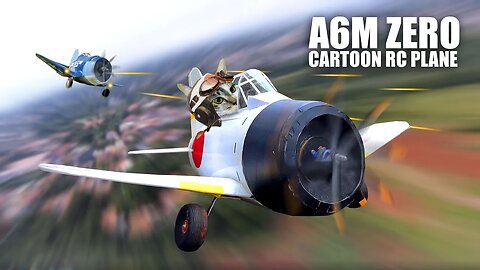 My Cat Stole My RC Plane (Cartoon A6M Zero )