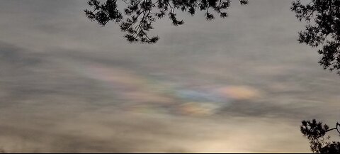 29.1.2024: White trails, colors in the clouds, halo color?