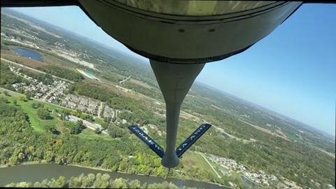 Iowa Air Guard performs flyover at University of Iowa vs Purdue football matchup