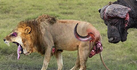 Shocking Moments When Painful Lions Are Attacked And Tortured By Africa's Deadliest Preys