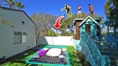 INSANE ROOF JUMPING AT THE NEW HOUSE!
