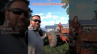 100+hp 4bt Cummins Turbo Diesel Farmall M vs Stock Farmall 806 Diesel Rematch Tractor Roll Racing